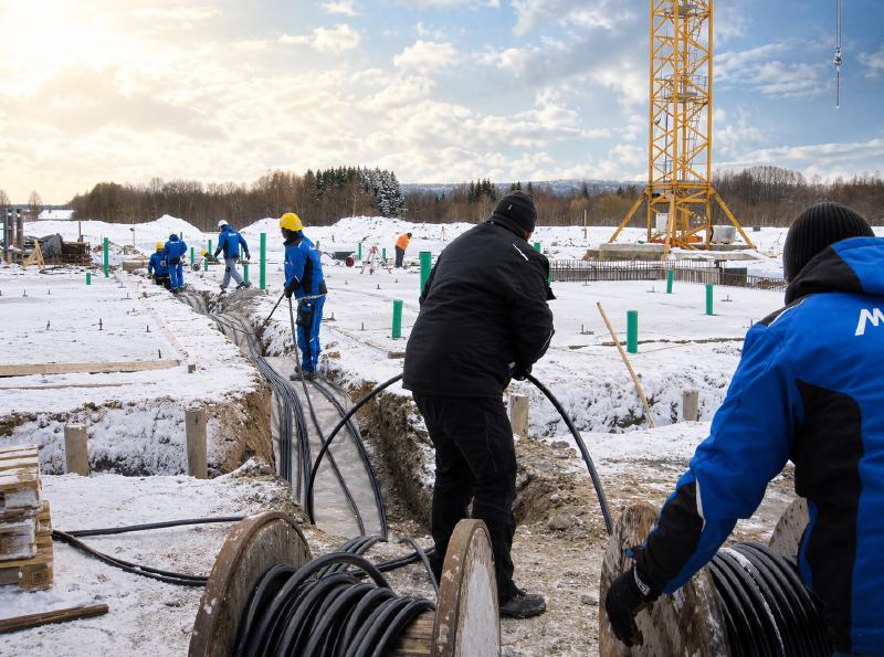 Kabelzug unter der Bodenplatte